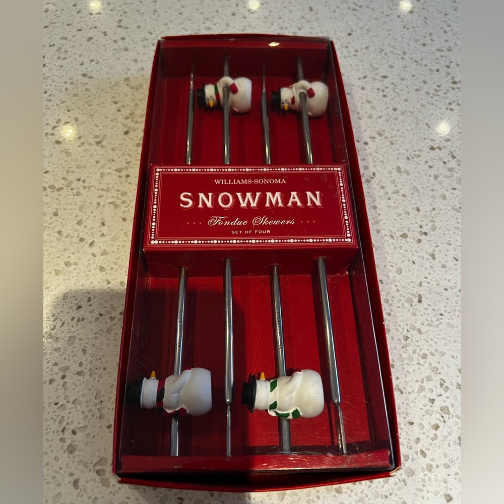 BNIB- Williams-Sonoma Snowman Skewers